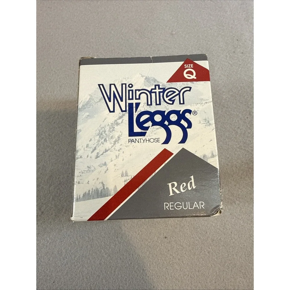 NEW Pantyhose Hosiery Winter Leggs Red Regular Size Q